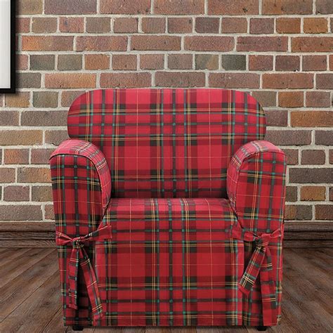 plaid slipcovers for chair